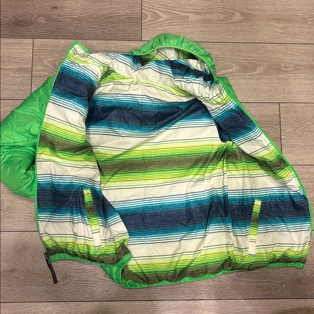 The North Face Boys' Jacket in Bright Green with Black Logo Tag